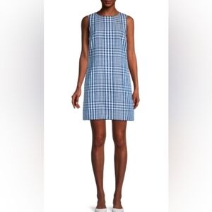 Theory easy checked shift dress